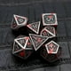 thumbnail image 4 of Bloodstained Metal DND Dice Set Bloodstained Dice D&D Polyhedral RPG Dice(Antique Iron Red), 4 of 4