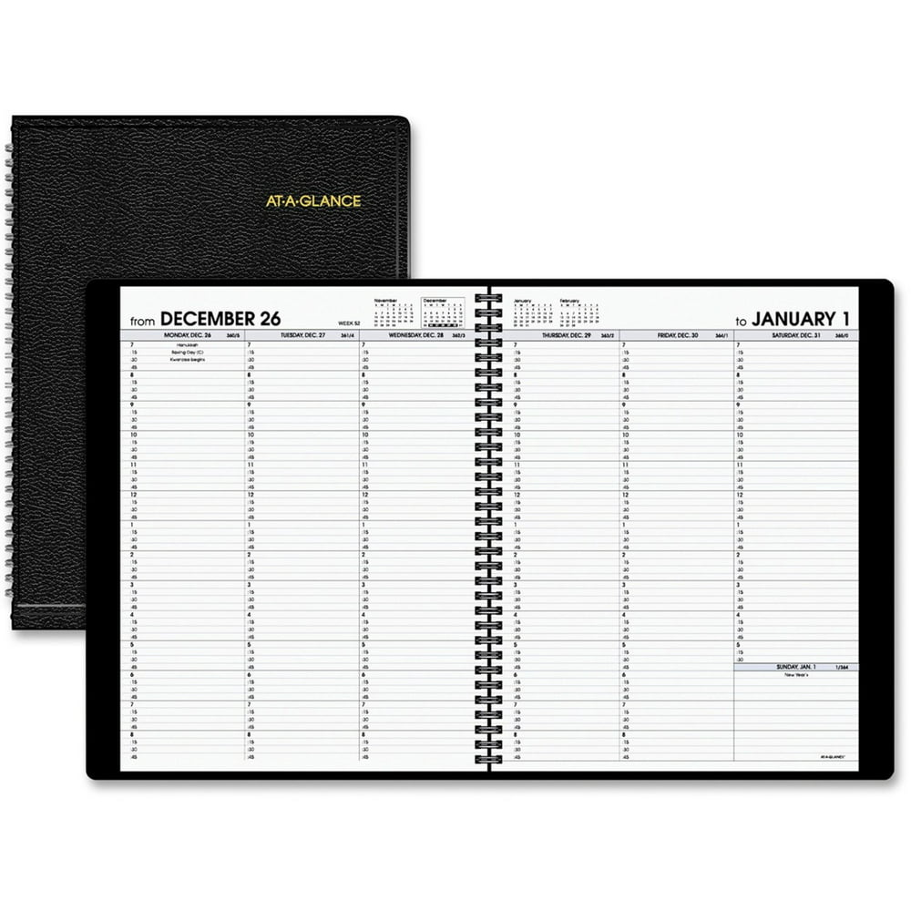 At-A-Glance Weekly Planner 2015, Wirebound, 8.25 X 10.88 Inch Page Size, Black (70-950-05 ...