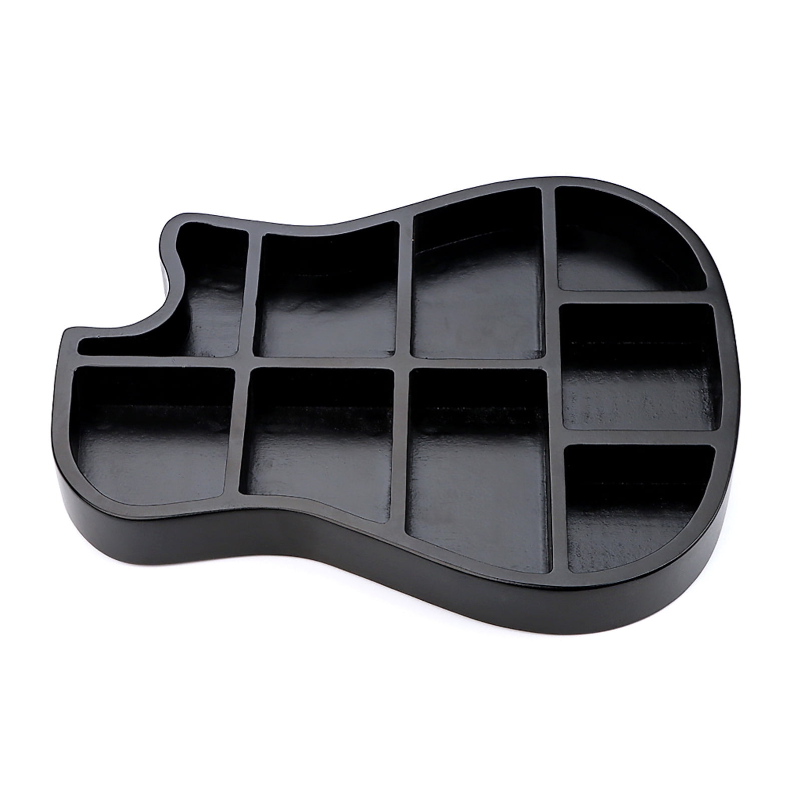 Guitar Shaped Picks Holder Case Multi-compartment Picks Storage Box Plectrum Container Guitar Accessories