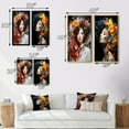 thumbnail image 4 of Designart "Red White Floral Fashion Woman Timeless Elegance" Fashion Framed Wall Art Set Of 2 - Red Fashion Framed Canvas Set For Living Room Decor, 4 of 7
