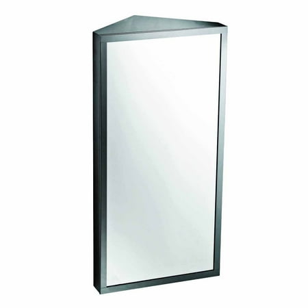 - Renovators Supply Corner Wall Mount Stainless Steel Medicine Cabinet with Mirror