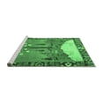 thumbnail image 2 of Ahgly Company Machine Washable Indoor Square Animal Emerald Green Traditional Area Rugs, 7' Square, 2 of 4