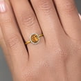 thumbnail image 5 of Gem Stone King 10K Yellow Gold Oval Orange Red Madeira Citrine and Diamond Women Engagement Ring (1.10 Cttw, Gemstone Birthstone, Available in Size 5, 6, 7, 8, 9), 5 of 6