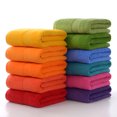 thumbnail image 4 of Toalla de baño de algodón liso, toalla de baño de algodón absorbente suave para el hogar, toalla de baño de carretera lisa, 11 colores, 4 of 5