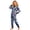 a39-Dark Blue, variant on KPOPLK Toddler Girls Kids Pajama Sets 24M-8Y Snug fit Long-Sleeve Softness Sleepwear Pjs 2pcs Jammies,Size 6-7 Years