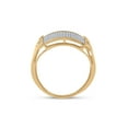 thumbnail image 3 of 10kt Yellow Gold Mens Round Diamond Rectangle Cluster Ring 1/3 Cttw, 3 of 4