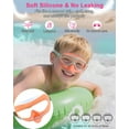 thumbnail image 2 of 2 Pack Kids Swim Goggles with Nose Cover for 3-12 Anti-UV Anti-Fog Pool Water Swimming Goggles Boys Girls Youth Toddler, 2 of 7