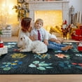 thumbnail image 3 of Wellber Area Rug Soft Vintage Floral Rugs Non Slip Carpet for Bedroom Living Room Home Deocr,4'x6',Blue, 3 of 6