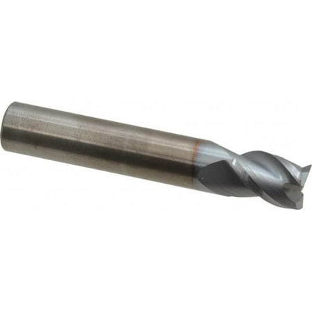 

1/2 Diam 3 Flute Solid Carbide 0.006 to 0.009 Chamfer Width Corner Chamfer End Mill