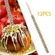 thumbnail image 5 of Paquete de 12 palitos de manzana acaramelada de 15 cm, para brochetas, para cócteles oro, 5 of 9