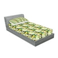 thumbnail image 2 of Ambesonne Floral Fitted Sheet & Pillow Sham Set, Lively Colored Summer Blooms, Twinxl, Multicolor, 2 of 2