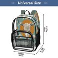 thumbnail image 4 of PVC Transparent Backpacks Clear Backpack for Travel and Outings Cow Sakull and Moon Pattern, 4 of 7