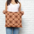 thumbnail image 2 of Orange Brown Flowers Pillow Covers 26x26 Inch Decorative Throw Pillow Cover, Farmhouse Retro Abstract Floral Sofa Pillowcases Accent Cushion Case Home Decor Bedroom Living Room, 2 of 6