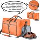 thumbnail image 4 of Bolsa de viaje Vomgomfom de 65 litros con compartimento para zapatos, color naranja, 4 of 7