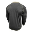 thumbnail image 3 of Domuza Henley Shirts for Men Long Sleeve Casual Raglan Long Sleeve T Shirts Comfy Lightweight Regular-Fit Tops Fashion Button Down Blouse Dark Gray XXL, 3 of 5