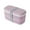 Pink_Free Size, variant on Gnmfd Food-Grade Double-Layered Lunch Box with Divided Compartments, Leak-Proof Microwave Safe Storage Container for Work Office Travel, Pasta Sandwich Salad Fruit Organizer Meal Prep