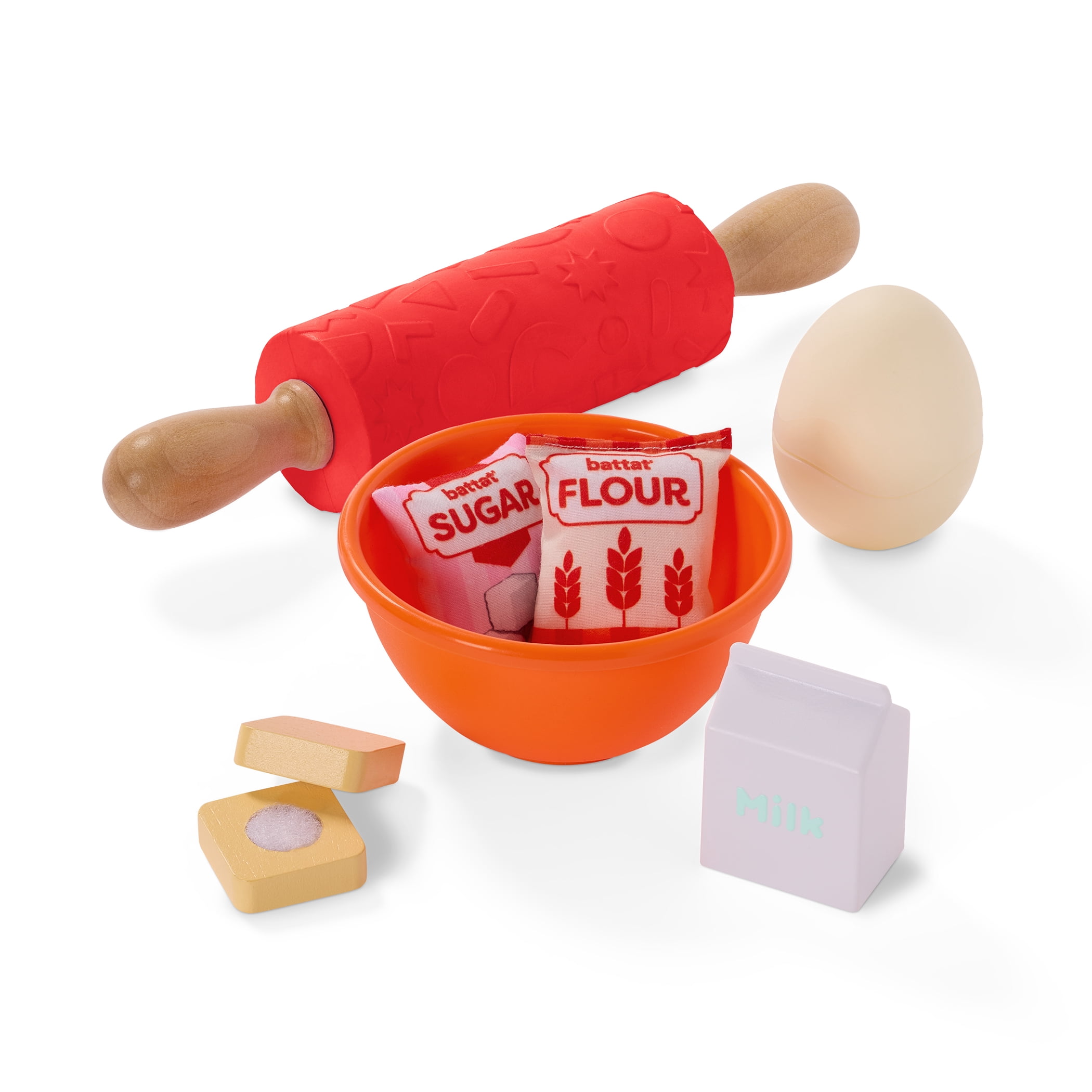 Battat Bake & Play Cookie Set Wooden Baking Pretend Play Toy for Ages 3 Years +