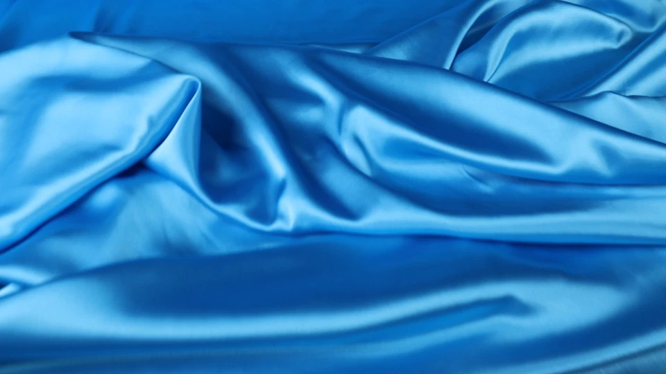 BUTTERFLY- Turquoise Satin Charmeuse Fabric By The Yard 31