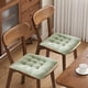 thumbnail image 4 of Cojín para Silla, Almohadón para Asiento con Correas, Almohada Acolchada Cómoda, 40x40 cm, para Oficina, Aula, Taburete de Hogar con Fondo Antideslizante, Poliéster, Verde, 4 of 6