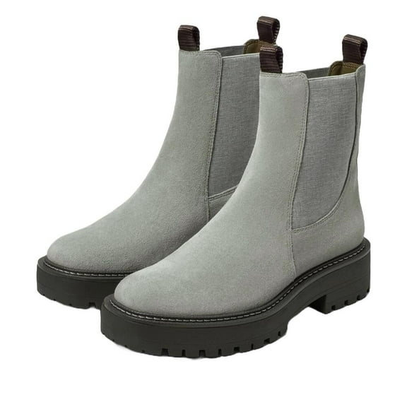 Sam Edelman Laguna Mineral Green Leather Chelsea Moto Rounded Toe Pull On Boot (Mineral Green, 7.5)