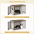 thumbnail image 6 of Dog Crate Furniture, Duty Dog Kennels ,Wooden Dog House for Small/Medium/Large Dog, Chew-Resistant, White and Brown, 6 of 8