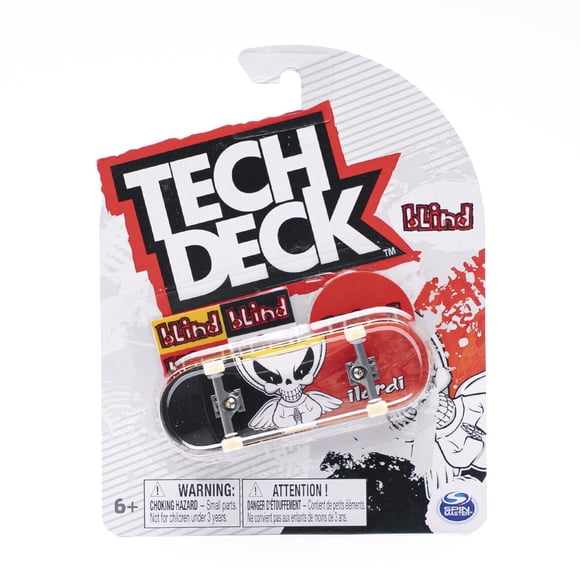 Tech Deck Fingerboard Planche à Roulettes Complète avec Graphiques Authentiques et Accessoires - Blind - Ilardi Skull Angel