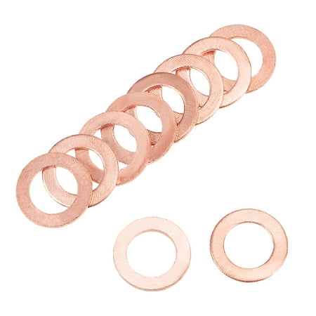 

30 Pcs 8mm x 13mm x 1mm Copper Flat Washer for Screw Bolt