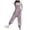 Pink, variant on Women Fashion Solid Work Overalls with Pockets - Casual Leggings Jumpsuits, Polyester, S-XXL, Elastic Waist, for Summer/Outdoor Activities