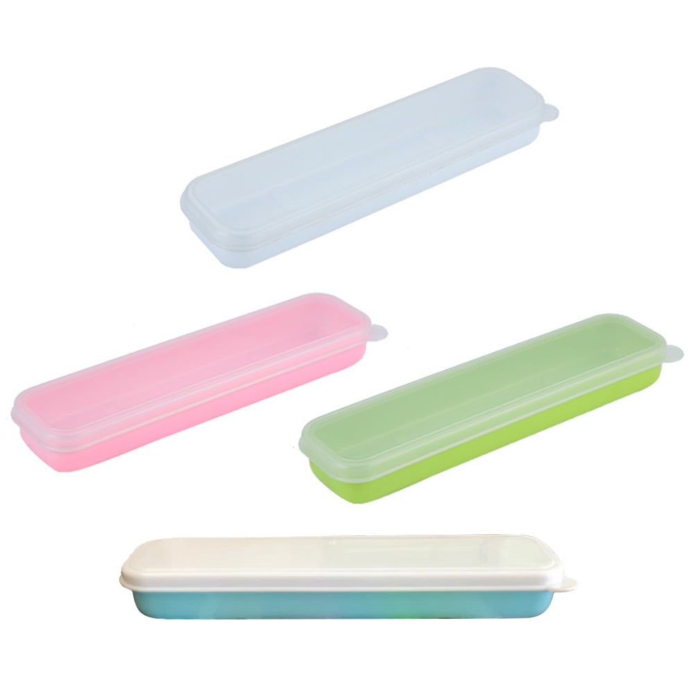 Plastic Storage Box 8pcs Plastic Cutlery Box Portable Transparent Box