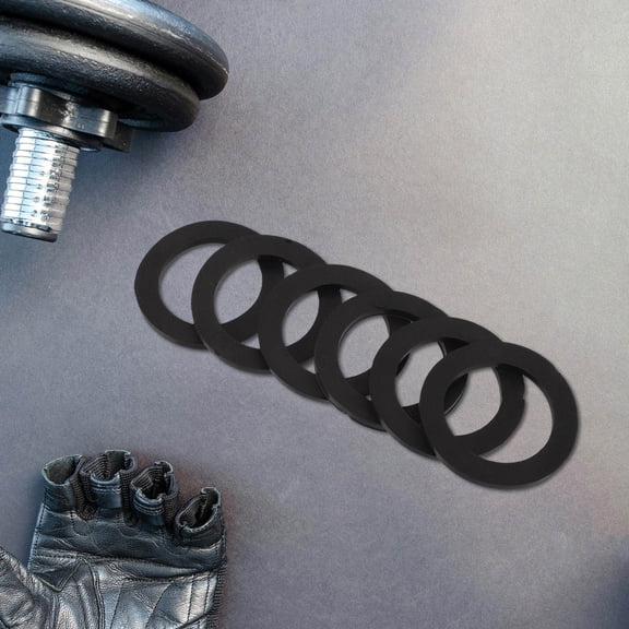 LIFKOME Barbell Dumbbell Rubber Washers Black Anti-Slip for Gym Equipment 100Pcs
