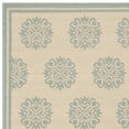 thumbnail image 5 of SAFAVIEH Outdoor LND181L Linden Collection Cream / Aqua Rug, 5 of 7