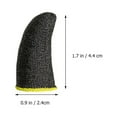thumbnail image 2 of IBASETOY 10Pcs Cell Phone Gaming Finger Sleeves Black Silver Fiber for Gamers Home Gaming, 2 of 6