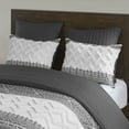 thumbnail image 4 of INK+IVY Mila Full/Queen 3-Piece Cotton Comforter Set with Chenille Tufting, Gray, 4 of 12