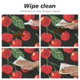 thumbnail image 4 of Nawypu  Cute Cherry Black Fitted Round Tablecloth Waterproof Table Cloth with Elastic Edge Wipe Clean Table Cover for Indoor Outdoor, 4 of 7