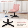 thumbnail image 5 of Carolayne 13.8-18.9'' Adjustable Vanity Chair, 360° Swivel Upholstered Ottoman Stool for Makeup Room Living Room, Pink, 5 of 10