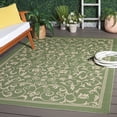 thumbnail image 2 of Safavieh Courtyard Nanda Botanical Indoor/Outdoor Area Rug, Olive/Natural, 5'3" x 5'3" Square, 2 of 16