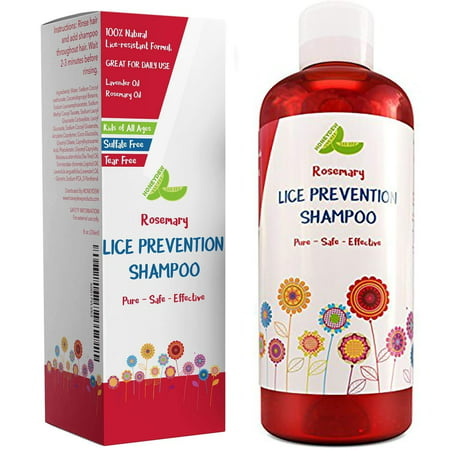 Head Lice Shampoo - Lice Prevention & Repellent - Kid’s Shampoo Lice Treatment with Rosemary Essential Oil - Tea Tree Oil Dandruff Shampoo for Oily Hair & Itchy (Best Remedy For Dandruff And Itchy Scalp)