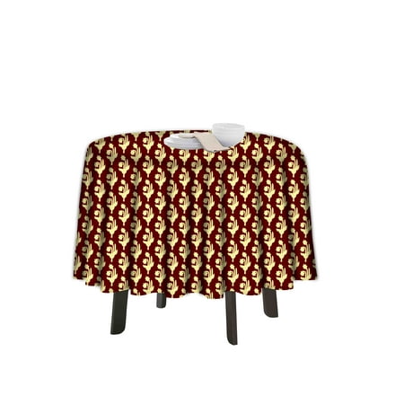 

eloria Chintz Printed Round Table Cloth Resistant Washable Decorative Table Cover for Dining Table