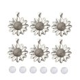 thumbnail image 3 of SWETRACE 10Jgo Accesorios Funcionales De Flores En Plata Para Artesanías Creativas, 3 of 8