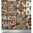 thumbnail image 1 of Soimoi Silk Fabric Check & Damask Patchwork Fabric Prints By Yard 42 Inch Wide, 1 of 3