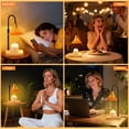thumbnail image 4 of LOFTER-PRO Candle Warmer Lamp with Timer, Dimmable, Adjustable Height, Electric Top Down Melting for All Jar Candles, Home Decor Wax Melter Light, Includes 2 Halogen Bulbs, Flower, 4 of 8