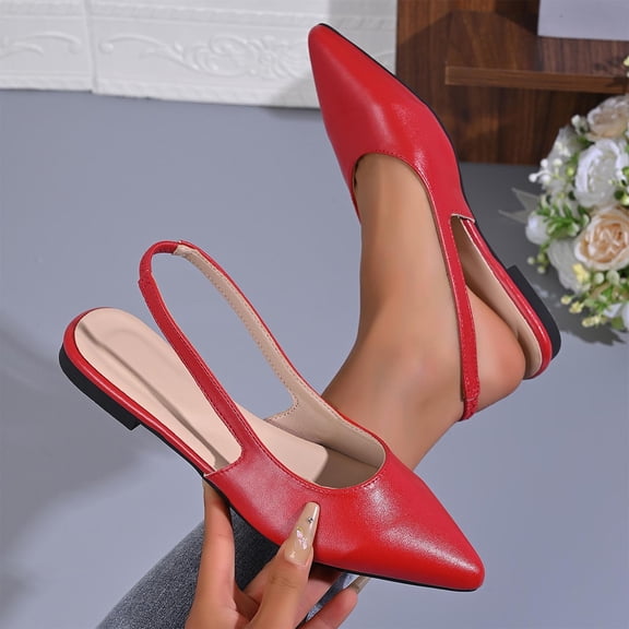 DIVVce Flats For Women Pointed Toe Slingback Slip On Footwear For Casual Office And Everyday Relaxed Scenarios