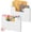 White-2P, variant on Magnetic File Holder, Magnetic Hanging Wall File Organizer, Pocket Paper Magazine Mail Organizer for Refrigerator,Notebooks,Planners,Letter