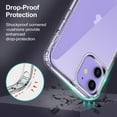 thumbnail image 6 of JETech Case for iPhone 12/12 Pro 6.1-Inch with Stand, Support Wireless Charging, Slim Shockproof Bumper Phone Cover, 3-Way Metal Kickstand (Clear), 6 of 7