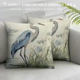 thumbnail image 3 of COMIO  Watercolor Heron Farmhouse Pillowcase Pillow Covers Outdoor Square Pillow Case Cushion Cover for Sofa Couch Bedroom, 3 of 5