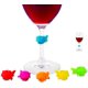 thumbnail image 1 of Juego de 6 marcadores de vidrio con dijes de vino de silicona Guppy That, 1 of 4