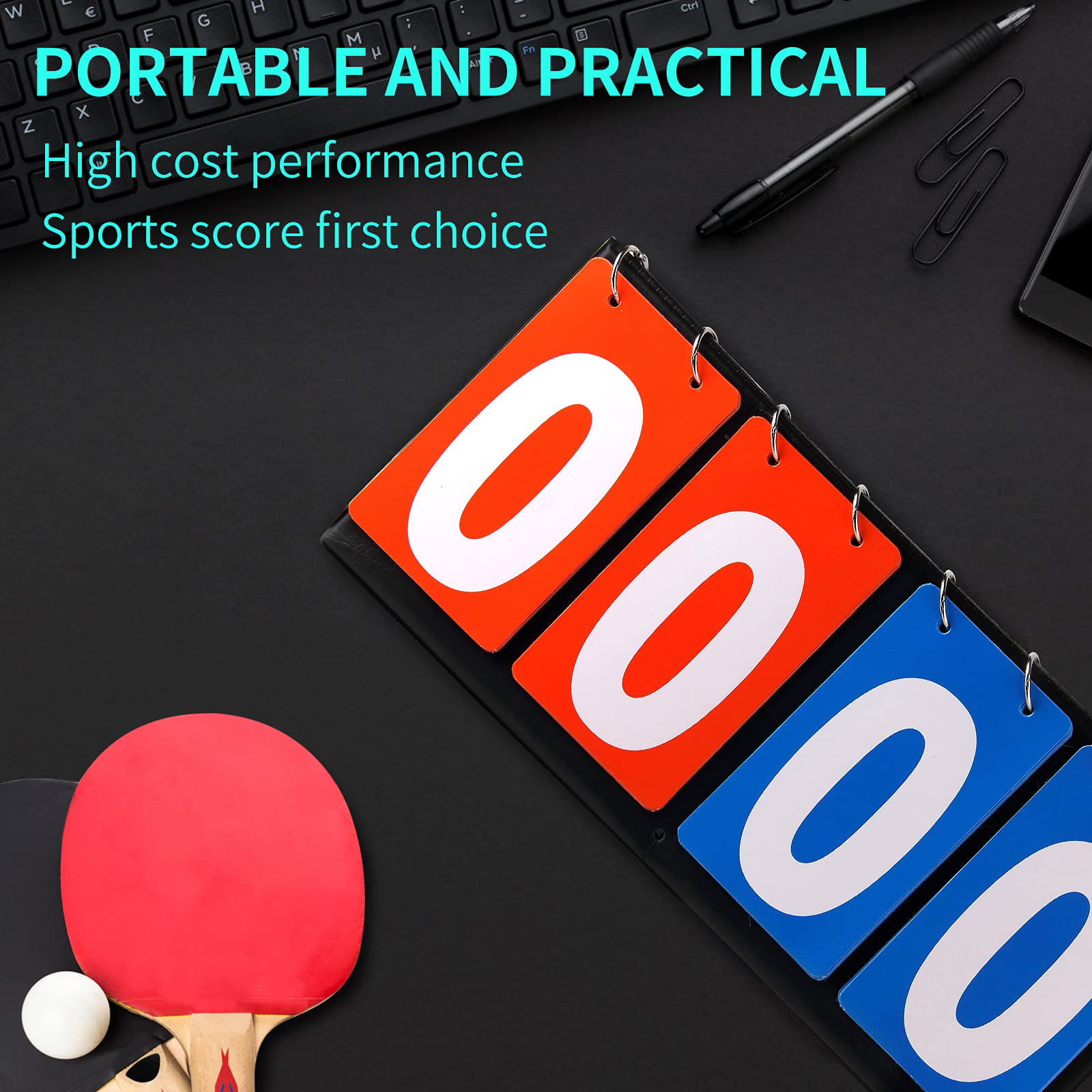  I-MART 4 Digital Portable Table Top Scoreboard, Easy Flip  Score Keeper for Basketball Football Tennis Baseball Soccer Ping Pong  Volleyball : Sports & Outdoors