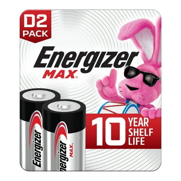 Energizer MAX D Batteries (2 Pack), D Cell Alkaline Batteries