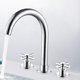 thumbnail image 2 of Grifo de lavabo de 3 orificios, grifo de lavabo de latón cromado, 3 orificios, 2 of 4