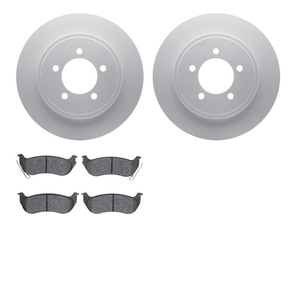 Dynamic Friction Company Rear Geospec Brake Rotors with Ultimate Duty Performance Brake Pads 4402-54040